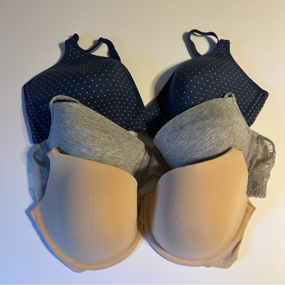 Gilligan & O'Malley Blue, Gray, and Tan Bras